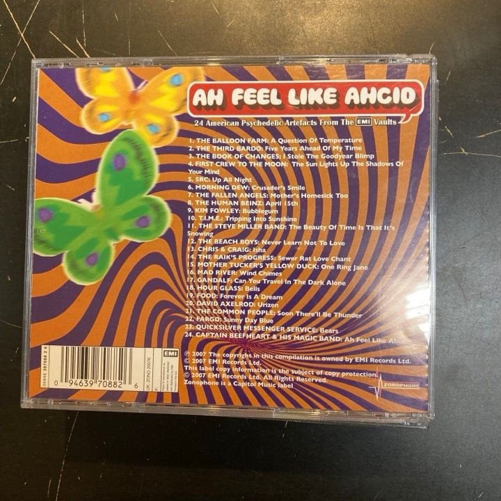 V/A - Ah Feel Like Ahcid (24 American Psychedelic Artefacts From The EMI Vaults) CD (VG+/VG+)